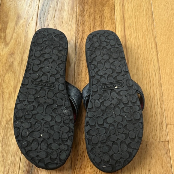 Coach Black Sandals with Red Accents - Picture 2 of 2